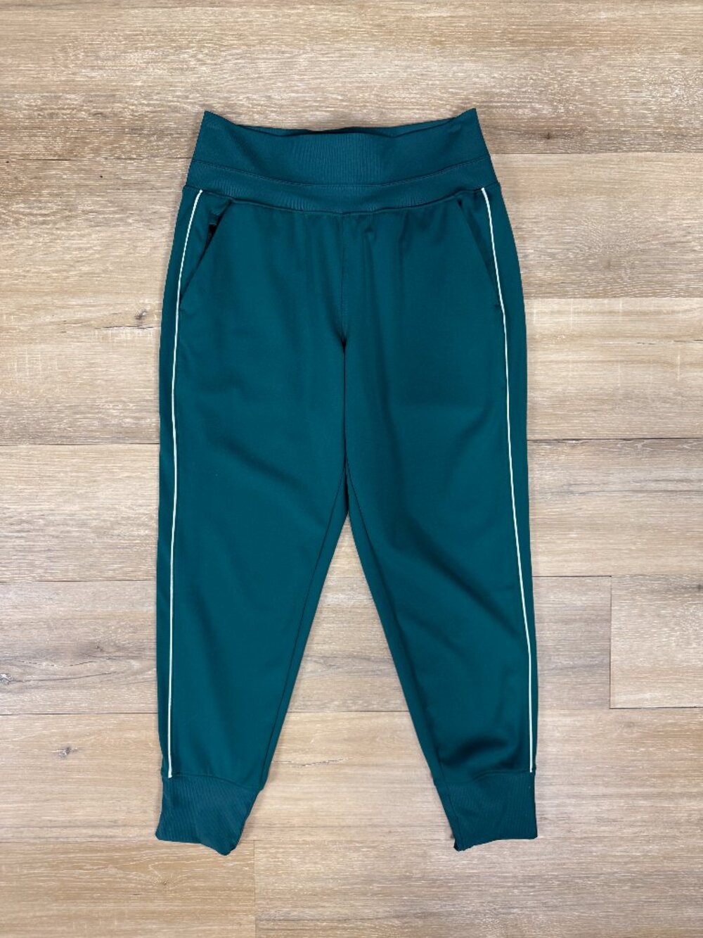 Athleta Green Venice High Rise Track Stripe Jogger | M - Picture 2 of 9